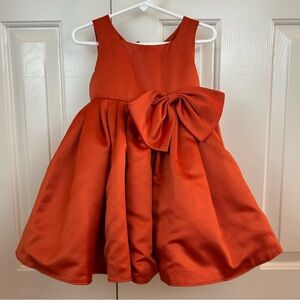 Azazie Toddler Orange Wedding Flower Girl Dress